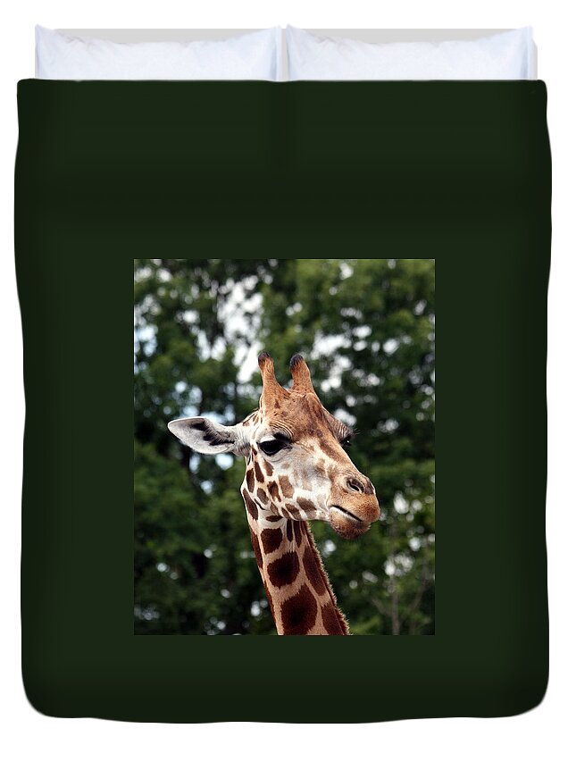Giraffe Duvet Cover featuring the photograph Giraffe by George Jones