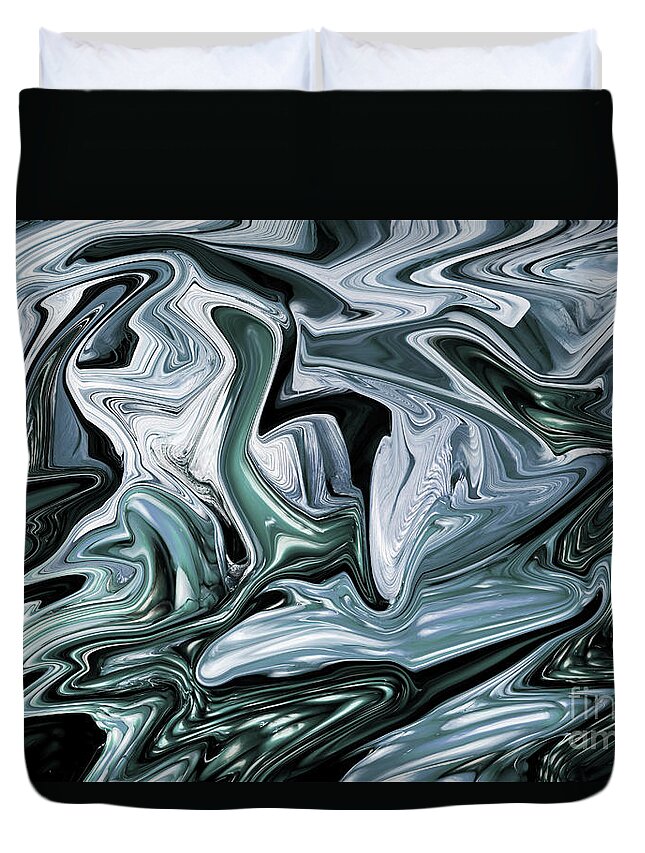 Abstract Duvet Cover featuring the photograph Glacial by Mike Eingle