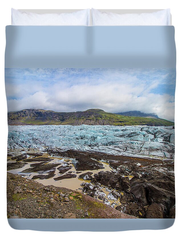 Iceland Duvet Cover featuring the photograph Glacier, Vatnajokull National Park, Iceland by Venetia Featherstone-Witty
