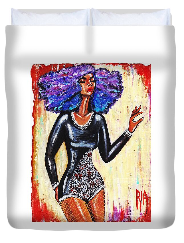 Artbyria Duvet Cover featuring the photograph Glamorous Grace by Artist RiA