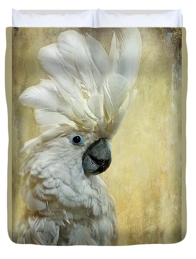Bird Duvet Cover featuring the photograph Glamour Girl by Lois Bryan
