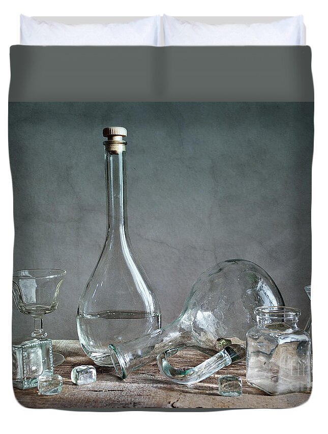 Glass Duvet Cover featuring the photograph Glass by Nailia Schwarz