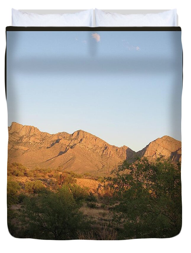 Desert Duvet Cover featuring the photograph Glory Light by Judith Lauter