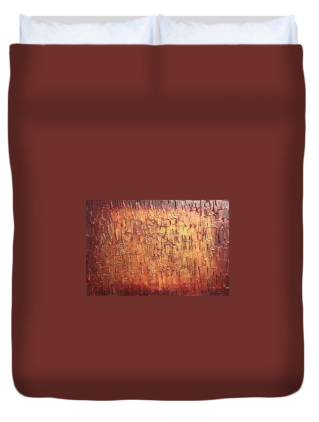  Duvet Cover featuring the painting Glow by Linda Bailey