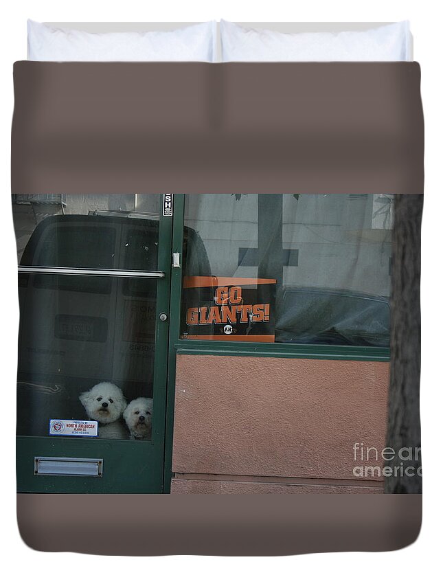 Sf Giants Duvet Cover featuring the photograph Go Giants by Cynthia Marcopulos