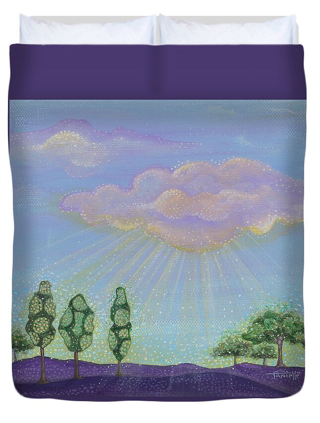 God's Grace Duvet Cover featuring the painting God's Grace by Tanielle Childers