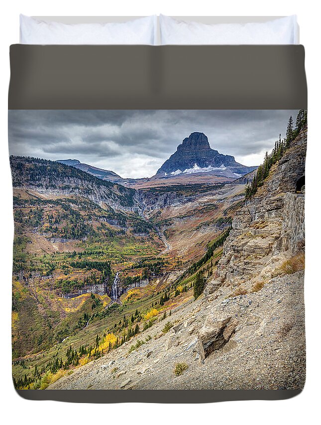5dsr Duvet Cover featuring the photograph Going to the sun road in Glacier National Park by Pierre Leclerc Photography
