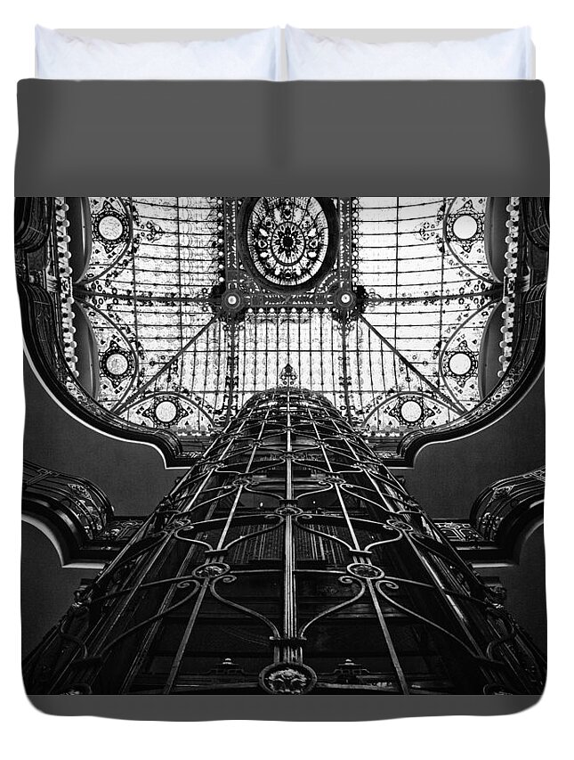 Going Up Duvet Cover featuring the photograph Going Up by John Bartosik