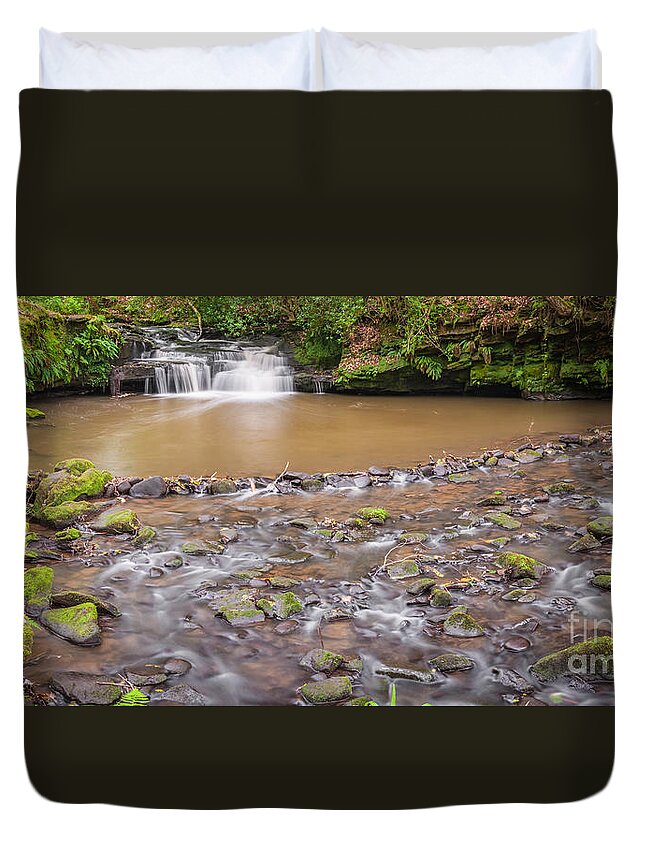 Airedale Duvet Cover featuring the photograph Goit Stock Falls on Harden Beck, by Mariusz Talarek