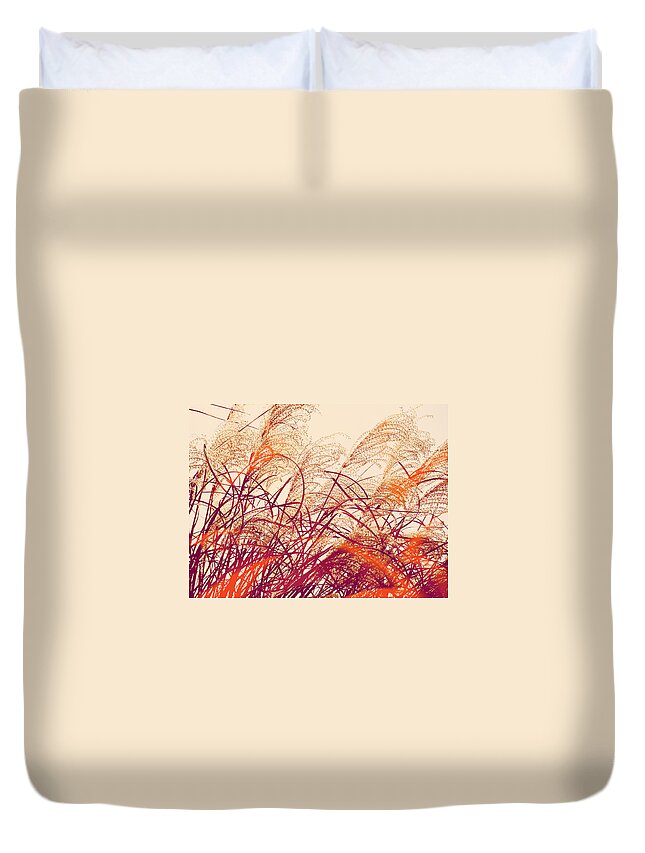 Abstract Pampas Duvet Cover featuring the photograph Abstract Pampas by Stacie Siemsen