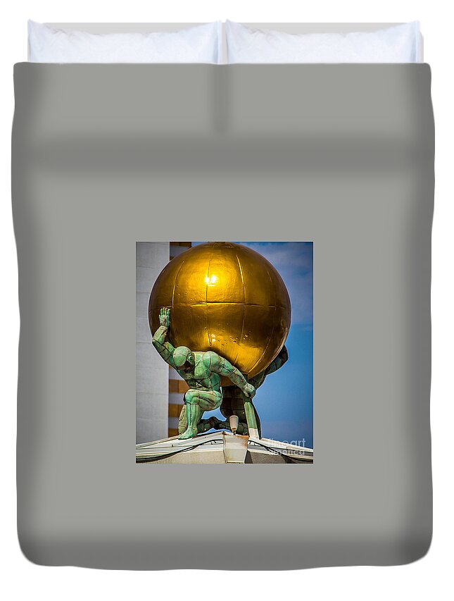 Gold Duvet Cover featuring the photograph Golden by Perry Webster