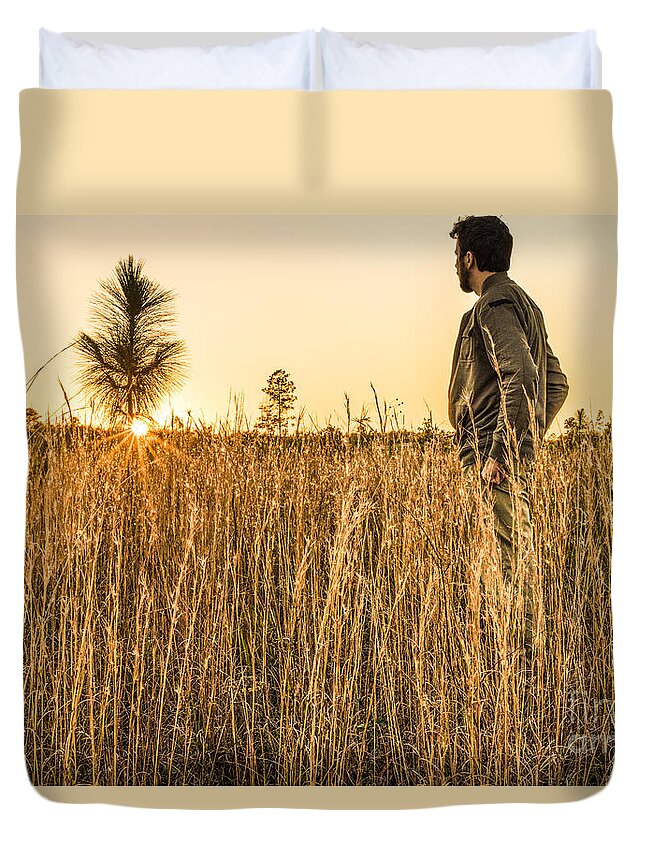 Golden Years Duvet Cover featuring the photograph Golden Years by Metaphor Photo