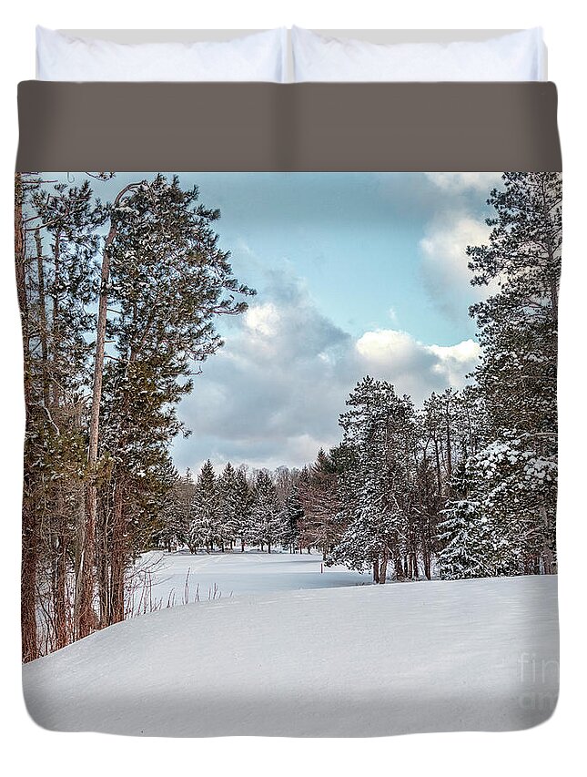 Winter Duvet Cover featuring the photograph Golf Anyone by Rod Best