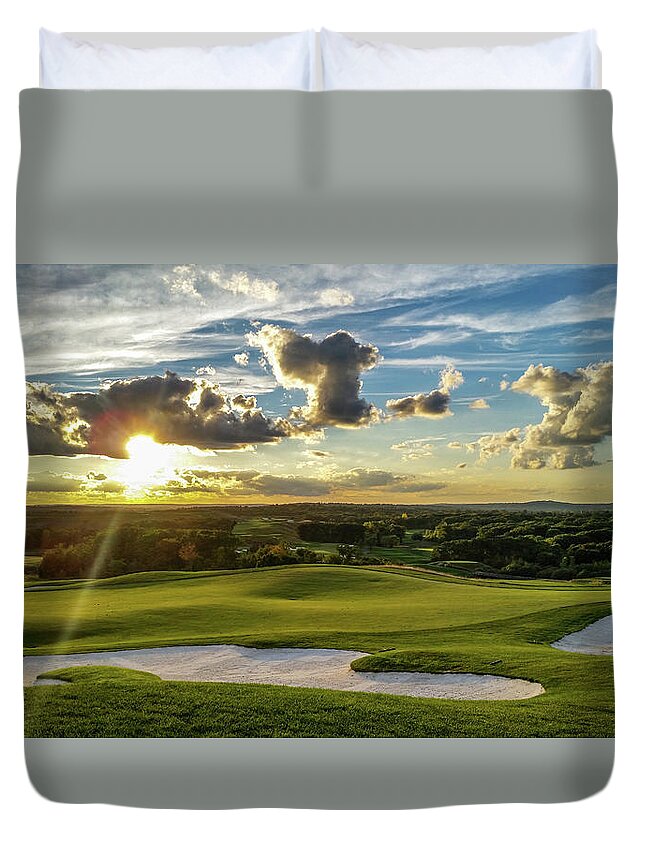 Golf Duvet Cover featuring the photograph Golf Course by David Hart