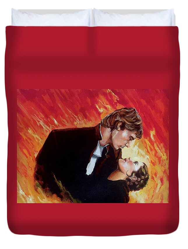 Gone With The Wind Duvet Cover featuring the painting Gone With The Millennium by Joel Tesch
