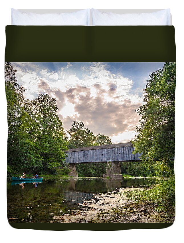 Pennsylvania Duvet Cover featuring the photograph Good to Canoe by Kristopher Schoenleber