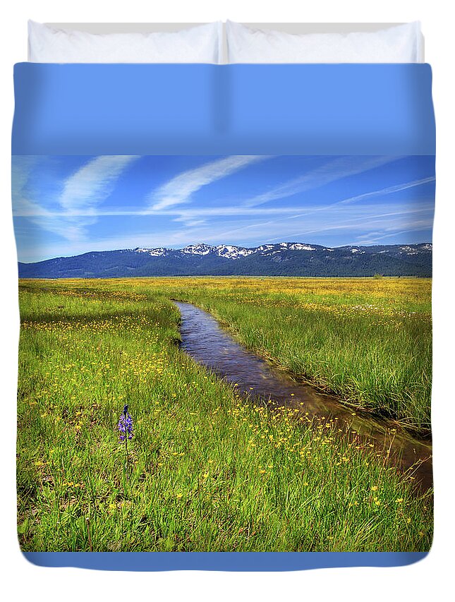 Creek Duvet Cover featuring the photograph Goodrich Creek by James Eddy