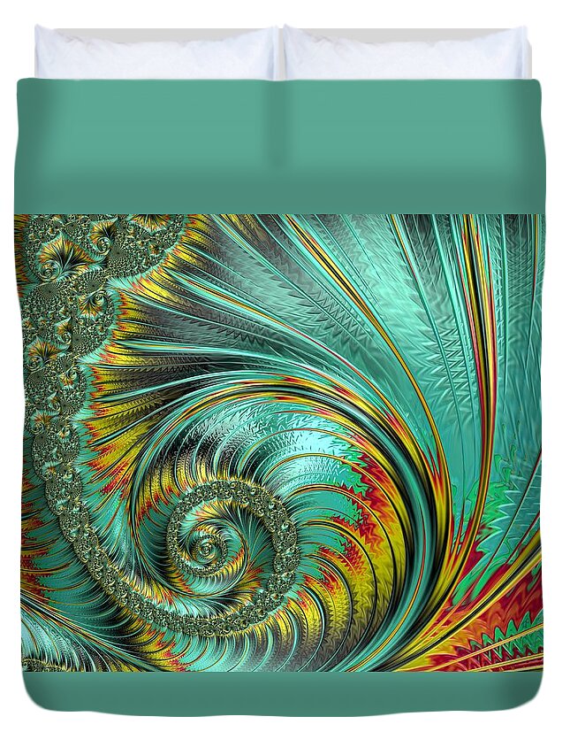 Abstract Duvet Cover featuring the photograph Gorgeous Fabrics - Series Number Four by Barbara Zahno