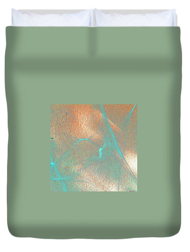 Abstract Duvet Cover featuring the digital art Gossamer Abstract by Lenore Senior