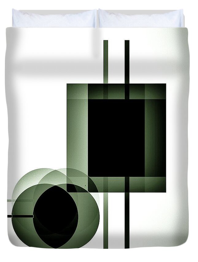 Abstract Duvet Cover featuring the digital art Got To Focus by John Krakora