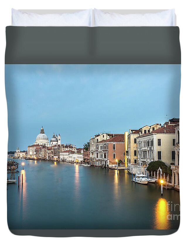 Grand Canal - Venice Duvet Cover featuring the photograph Grand Canal in Venice, Italy by Didier Marti