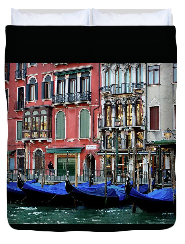 Venice Duvet Cover featuring the photograph Grand Canal by Rebekah Zivicki
