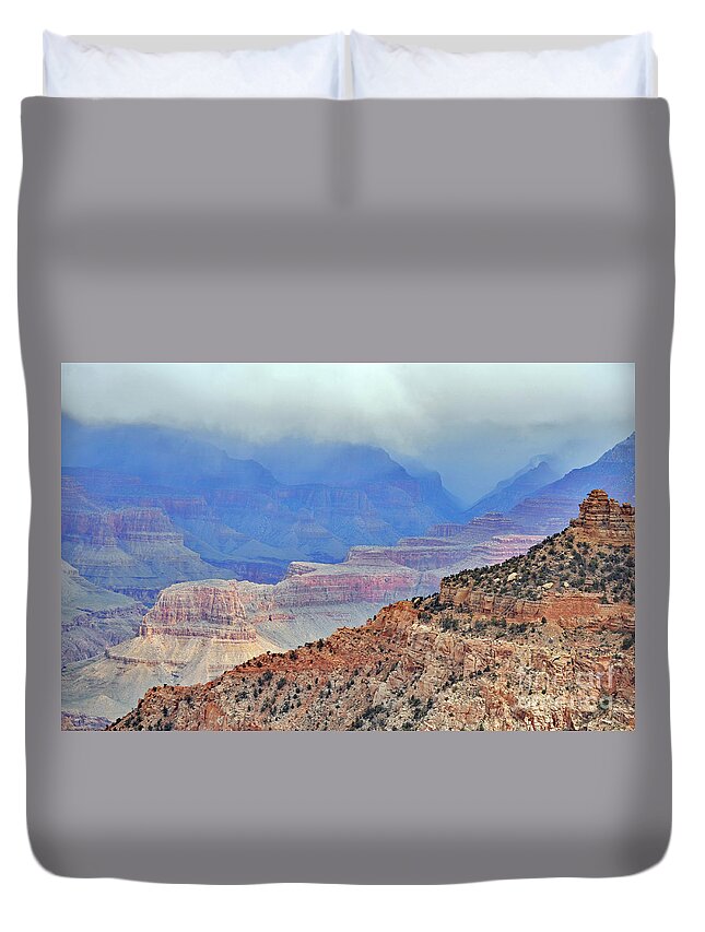 Travel Duvet Cover featuring the photograph Grand Canyon Levels by Debby Pueschel