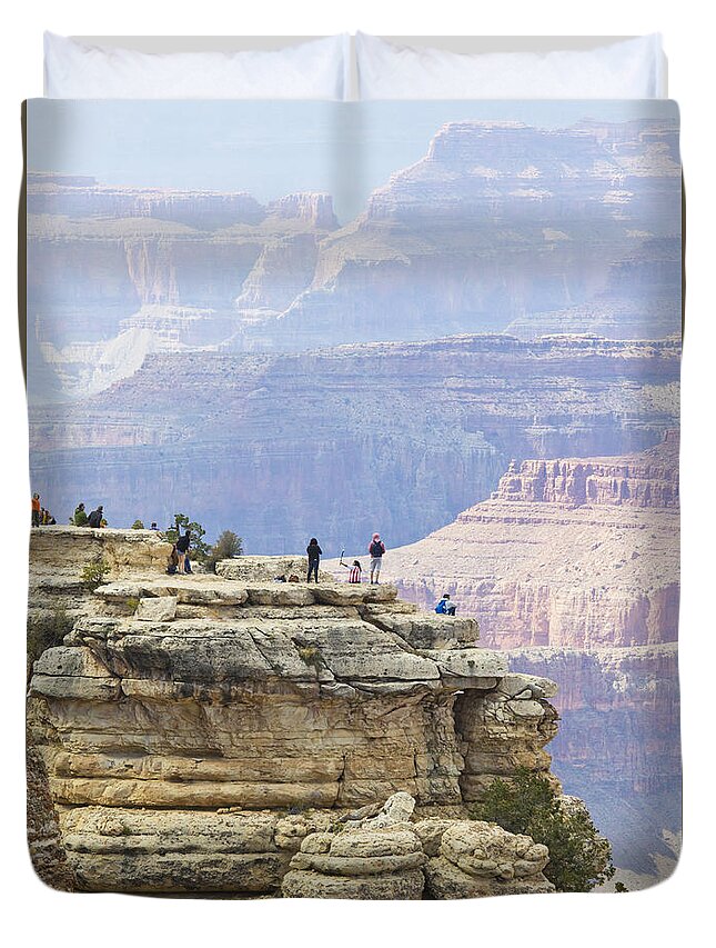Grand Canyon Duvet Cover featuring the photograph Grand Canyon Vista by Chris Dutton