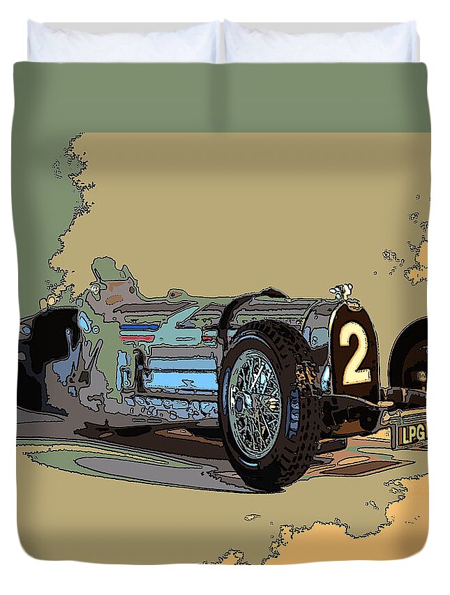Racer Duvet Cover featuring the photograph Grand Prix Racer by James Rentz