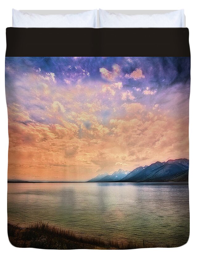 Fine Art Photography Duvet Cover featuring the photograph Grand Teton National Park - Jenny Lake by Chuck Caramella