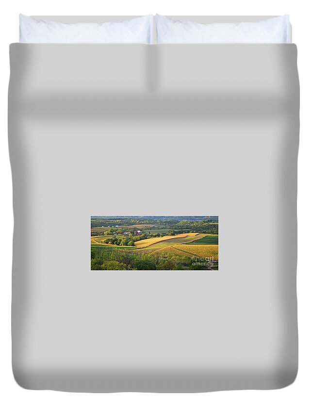 Iowa Duvet Cover featuring the photograph Iowa - Grant Wood Country by Ron Long