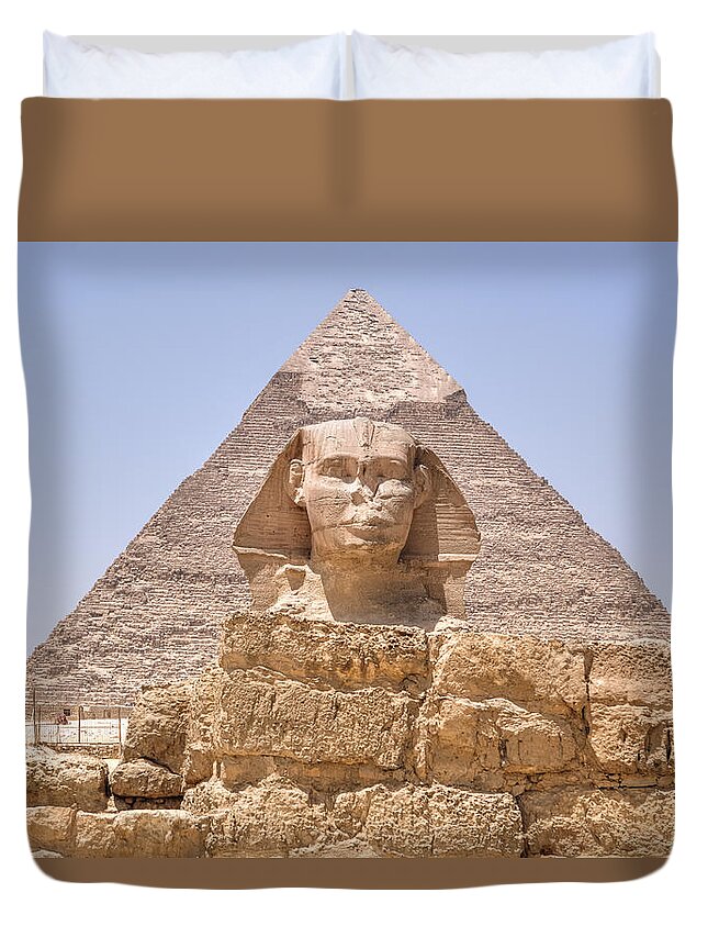Great Sphinx Of Giza Duvet Cover featuring the photograph Great Sphinx of Giza - Egypt by Joana Kruse