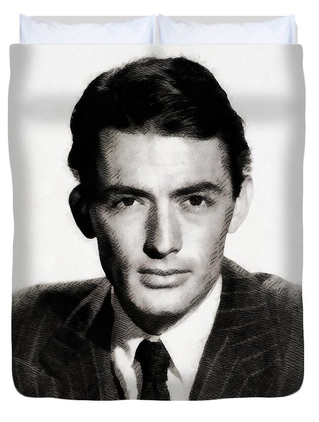 Gregory Peck Vintage Hollywood Actor Duvet Cover For Sale By