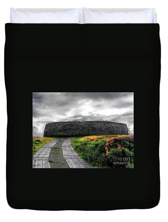 Grianan Of Aileach Duvet Cover featuring the photograph Grianan Fort by Nina Ficur Feenan