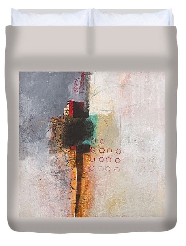 Jane Davies Duvet Cover featuring the painting Grid 11 by Jane Davies
