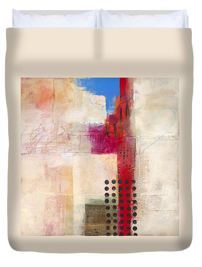 Jane Davies Duvet Cover featuring the painting Grid 9 by Jane Davies