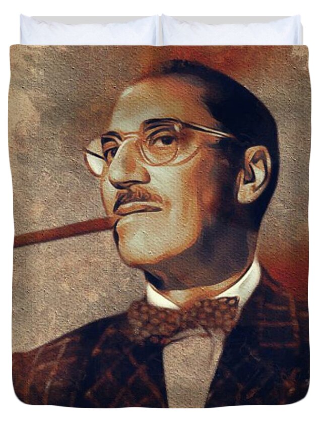 Groucho Duvet Cover featuring the painting Groucho Marx, Legend by Esoterica Art Agency