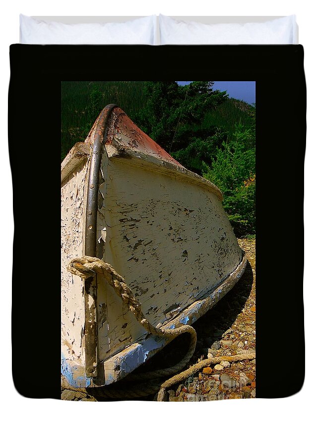 Boat Duvet Cover featuring the photograph Grounded by KD Johnson