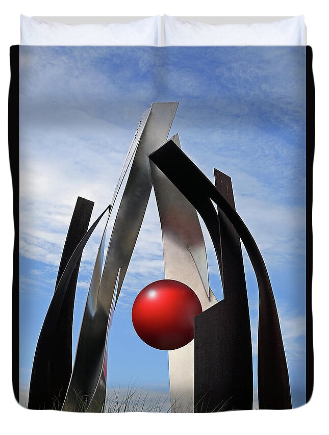 Abstract Duvet Cover featuring the photograph Growing Sculpture by Christopher McKenzie