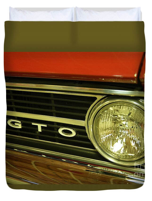 Car Duvet Cover featuring the photograph GTO by Jeff Swan