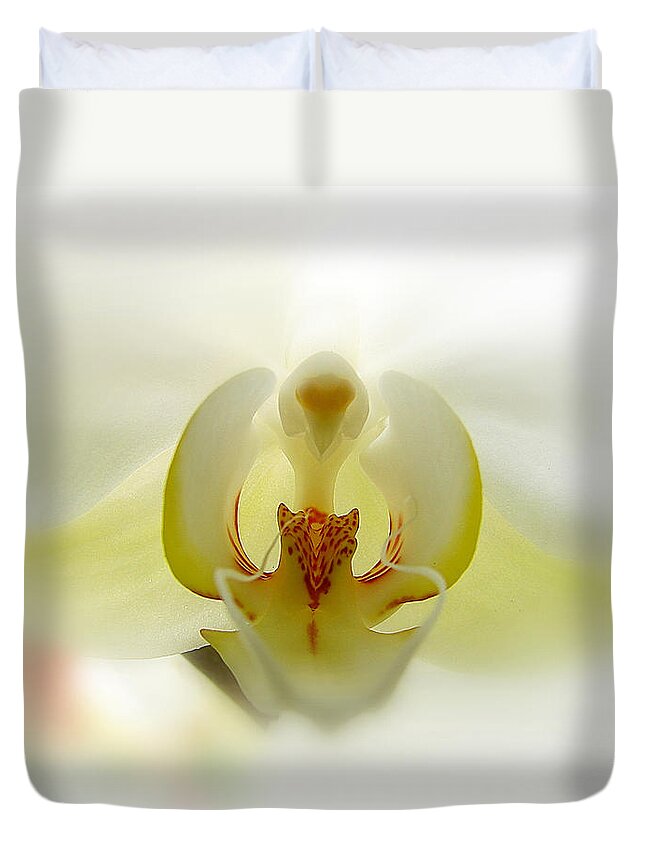 Orchid Duvet Cover featuring the photograph Guardian Angel by Blair Wainman