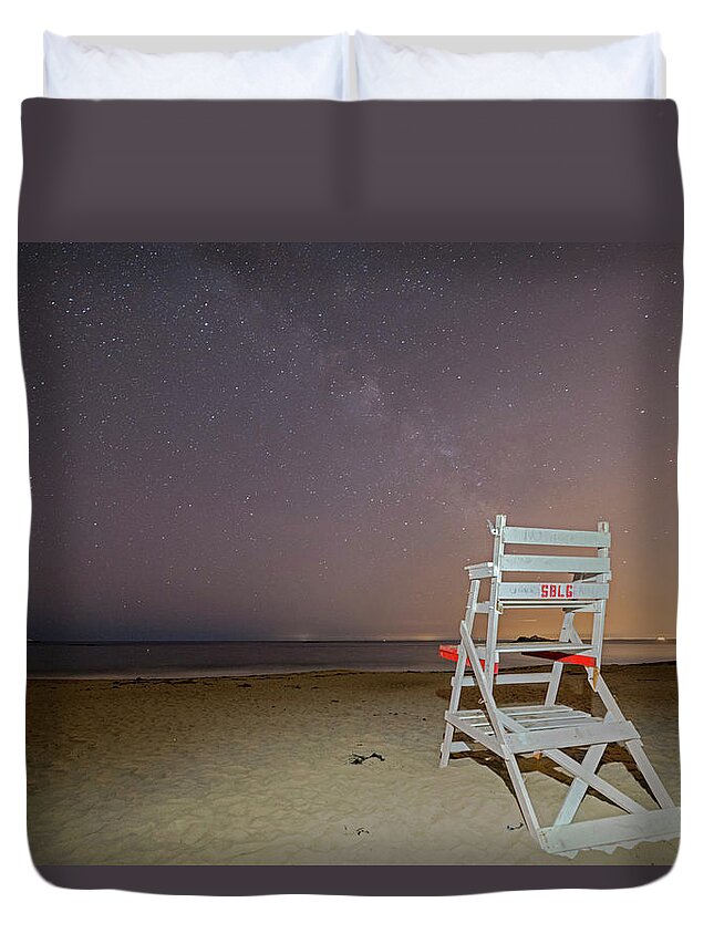 Manchester Duvet Cover featuring the photograph Guarding the Stars on Singing Beach Manchster-by-the-Sea MA by Toby McGuire