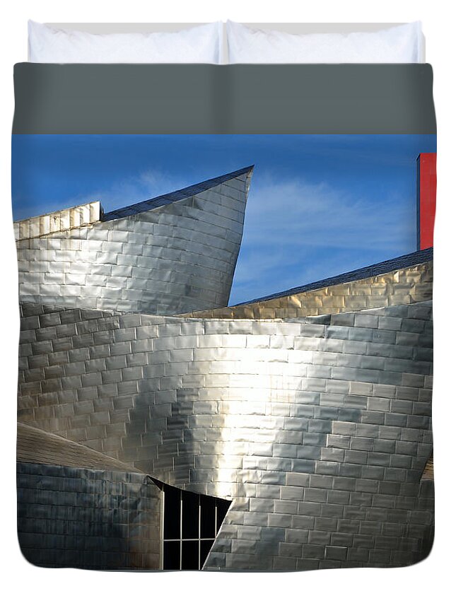 Guggenheim Duvet Cover featuring the photograph Guggenheim Museum Bilbao - 5 by RicardMN Photography