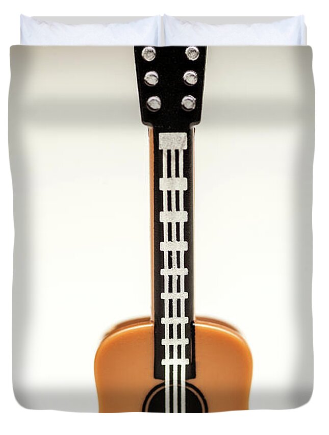 Guitar Duvet Cover featuring the photograph Guitar by Samuel Whitton