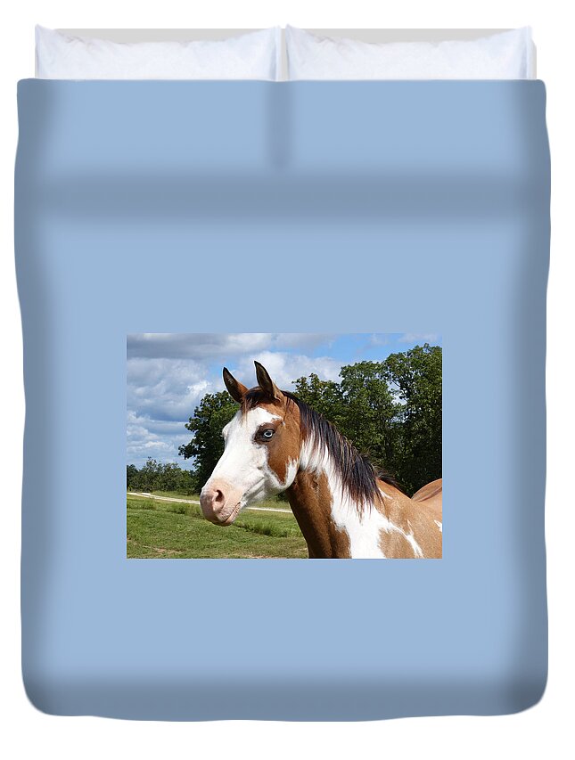Aqha Duvet Cover featuring the digital art Gypsy Paint by Jana Russon