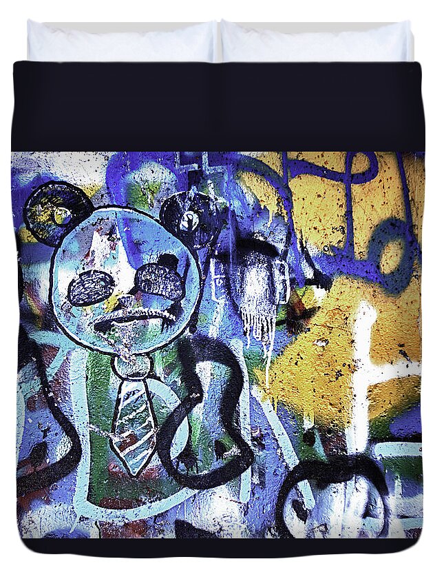 Graffiti Duvet Cover featuring the photograph Graffiti #1 by Kate Hannon