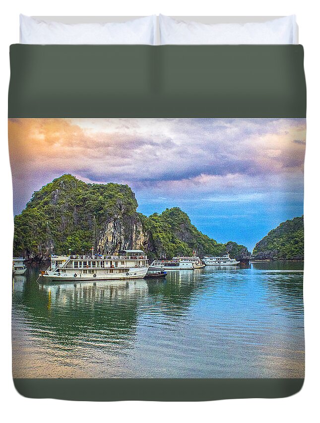 Ha Long Bay Duvet Cover featuring the photograph Ha Long Bay, Vietnam by Venetia Featherstone-Witty