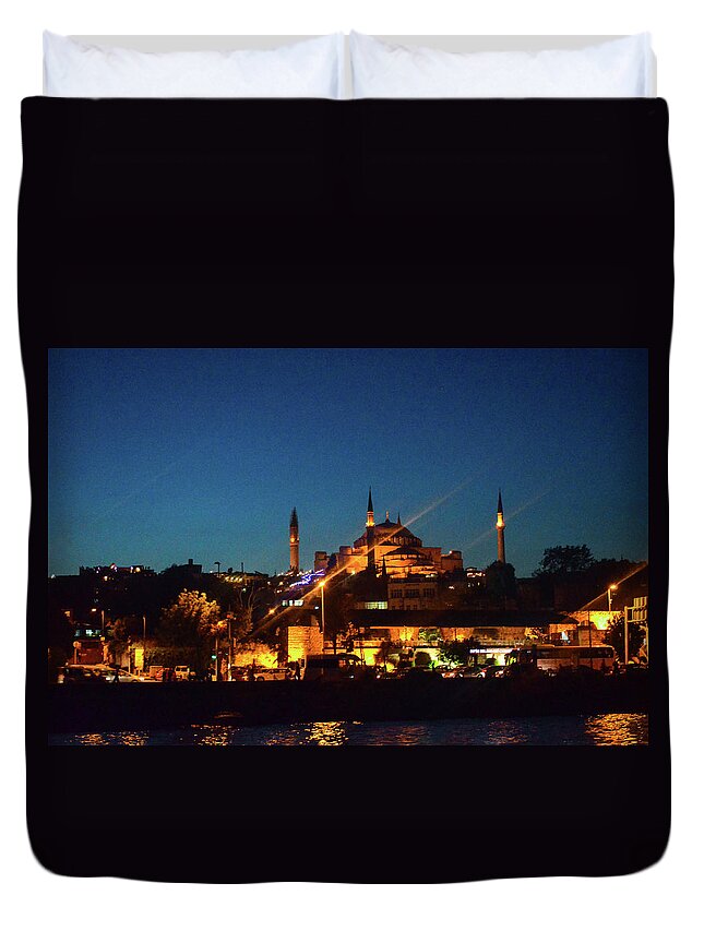 Istanbul Duvet Cover featuring the photograph Hagia Sophia by Aparna Tandon