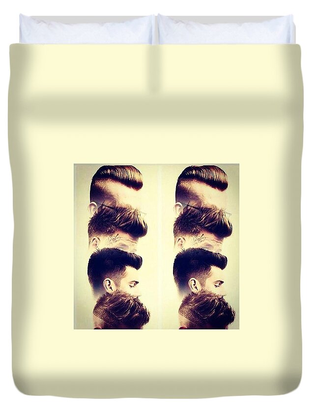 Brown Duvet Cover featuring the photograph Hair Type by Andy Bucaille