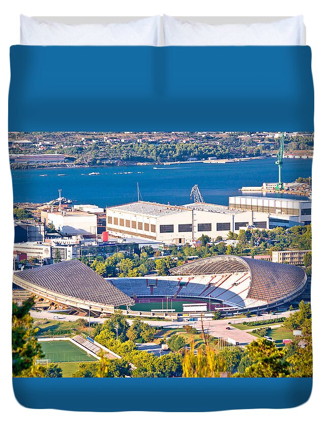 Hajduk Split Poljud stadium aerial view Art Print by Brch Photography -  Fine Art America